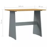 REINE mézbarna és szürke tömör fenyőfa étkezőasztal paddal