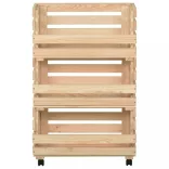 tömör fenyőfa zöldséges kocsi 37 x 30 x 80 cm