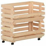 tömör fenyőfa zöldséges kocsi 57 x 30 x 80 cm