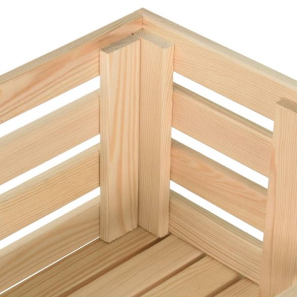 tömör fenyőfa zöldséges kocsi 57 x 30 x 80 cm