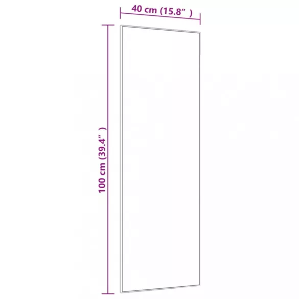 arany üveg és alumínium ajtótükör 40x100 cm