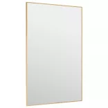 arany üveg és alumínium ajtótükör 50x80 cm