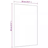 arany üveg és alumínium ajtótükör 50x80 cm