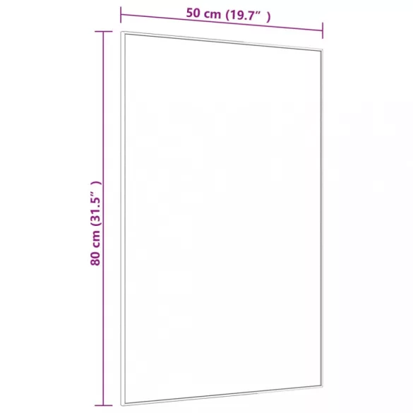 arany üveg és alumínium ajtótükör 50x80 cm