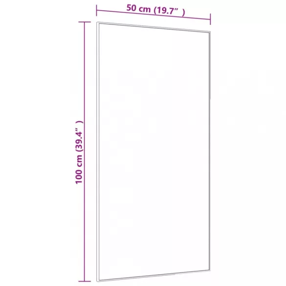 arany üveg és alumínium ajtótükör 50x100 cm