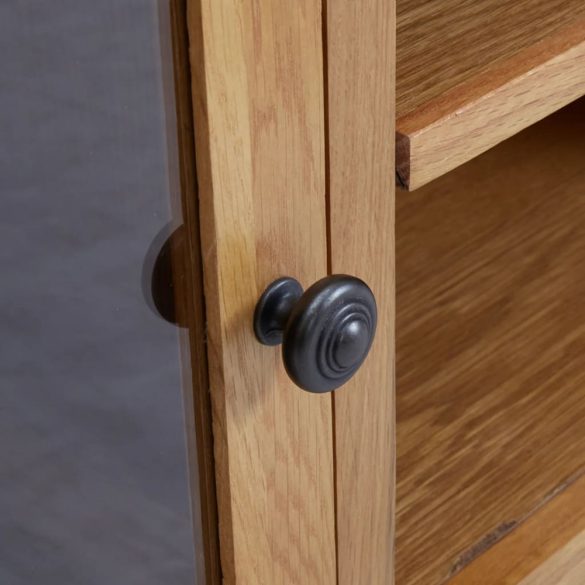 tömör tölgyfa TV szekrény 110x35x44 cm