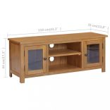 tömör tölgyfa TV szekrény 110x35x44 cm