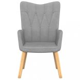 világosszürke szövet pihenőszék lábtartóval