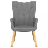 sötétszürke szövet pihenőfotel lábtartóval