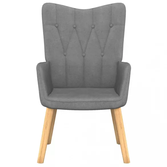 sötétszürke szövet pihenőfotel lábtartóval