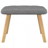 sötétszürke szövet pihenőfotel lábtartóval