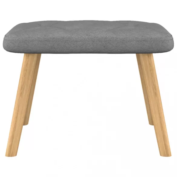 sötétszürke szövet pihenőfotel lábtartóval