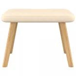 krémszínű szövet pihenőfotel lábtartóval