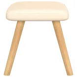 krémszínű szövet pihenőfotel lábtartóval