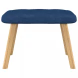 kék szövet pihenőfotel lábtartóval