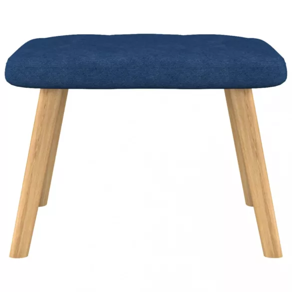 kék szövet pihenőfotel lábtartóval