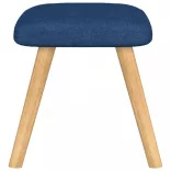 kék szövet pihenőfotel lábtartóval