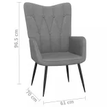 sötétszürke szövet pihenőfotel