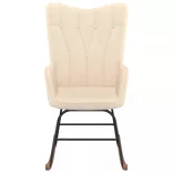 krémszínű szövet hintaszék