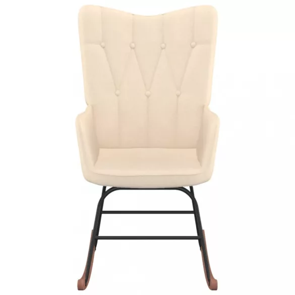 krémszínű szövet hintaszék