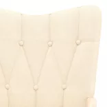 krémszínű szövet hintaszék