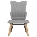 világosszürke szövet hintaszék lábtartóval