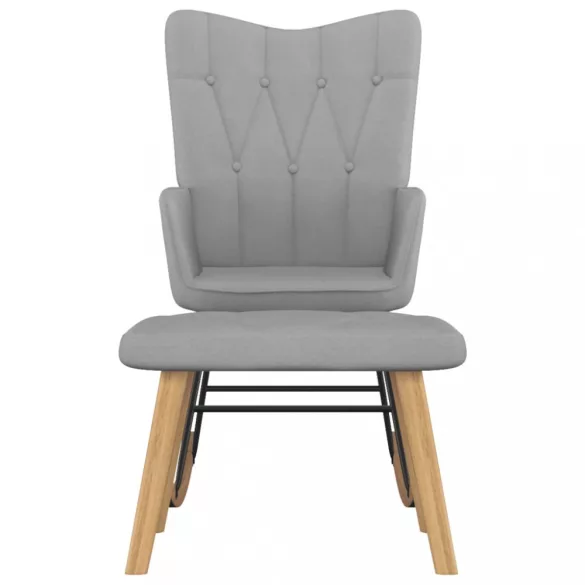 világosszürke szövet hintaszék lábtartóval