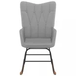 világosszürke szövet hintaszék lábtartóval