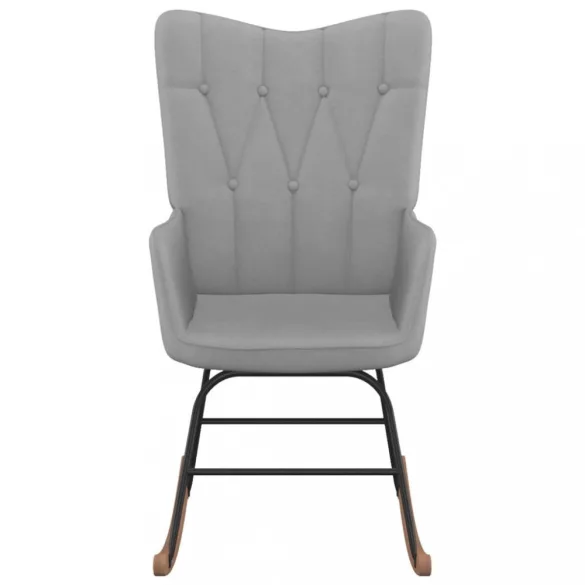 világosszürke szövet hintaszék lábtartóval