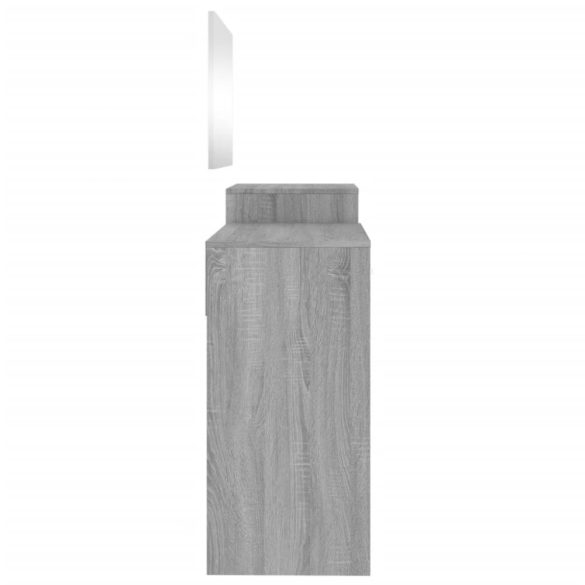 3 részes szürke sonoma színű szerelt fa fésülködőasztal-szett