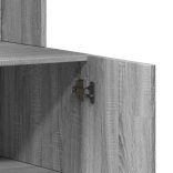 szürke sonoma színű szerelt fa konyhaszekrény 95 x 50 x 180 cm