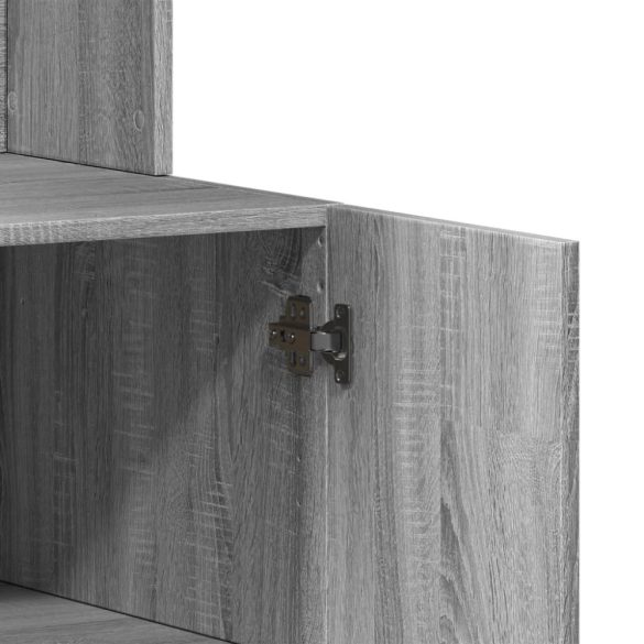 szürke sonoma színű szerelt fa konyhaszekrény 95 x 50 x 180 cm