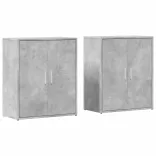 2 db betonszürke szerelt fa tálalószekrény 60 x 31 x 70 cm