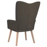 sötétszürke bársony pihenőfotel