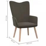 sötétszürke bársony pihenőfotel