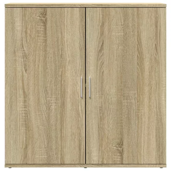 2 db sonoma tölgy színű szerelt fa tálalóasztal 79 x 38 x 80 cm