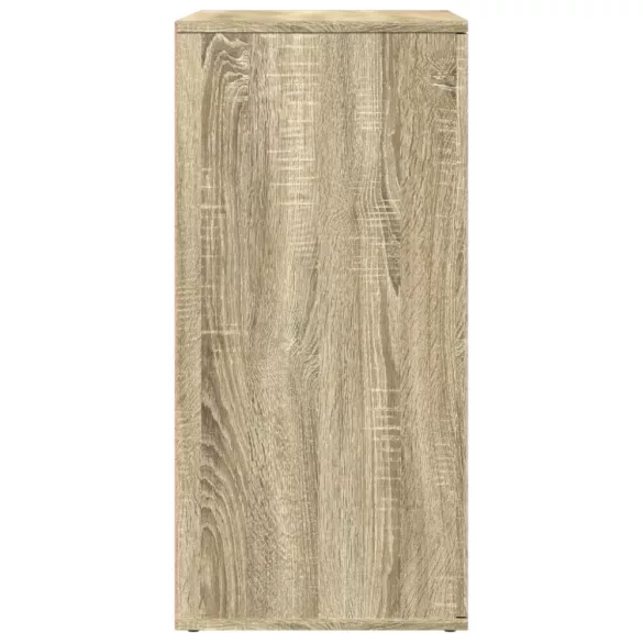 2 db sonoma tölgy színű szerelt fa tálalóasztal 79 x 38 x 80 cm