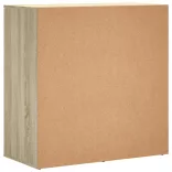 2 db sonoma tölgy színű szerelt fa tálalóasztal 79 x 38 x 80 cm
