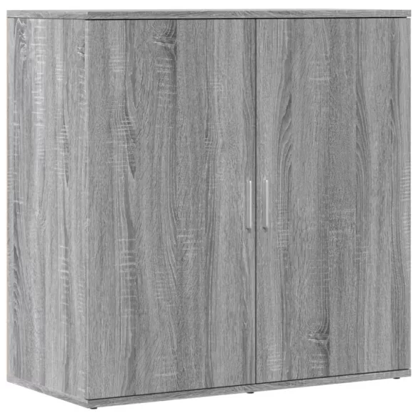 2 db szürke sonoma színű szerelt fa tálalószekrény 79x38x80 cm