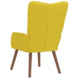 mustársárga bársony pihenőfotel