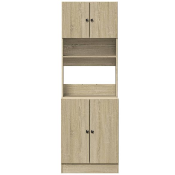 sonoma tölgy színű szerelt fa konyhaszekrény 60 x 50 x 180 cm