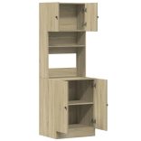 sonoma tölgy színű szerelt fa konyhaszekrény 60 x 50 x 180 cm