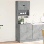 betonszürke szerelt fa konyhaszekrény 60 x 50 x 180 cm