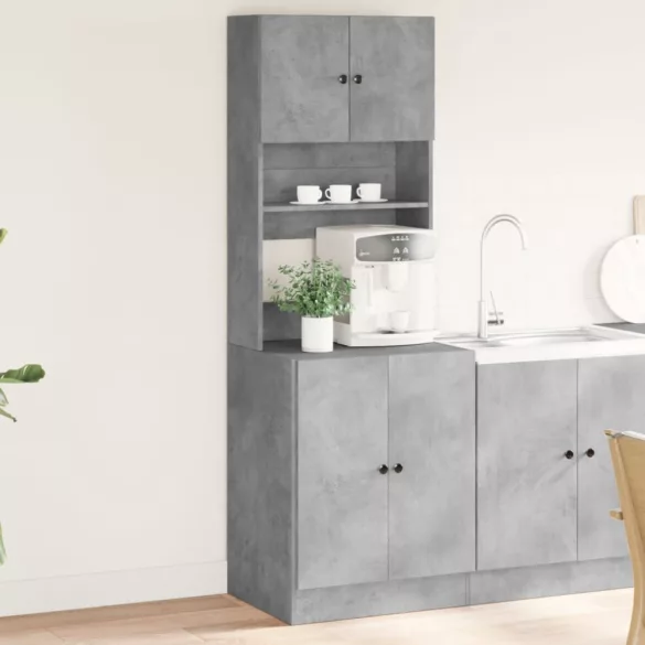 betonszürke szerelt fa konyhaszekrény 60 x 50 x 180 cm