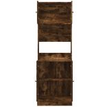 füstös tölgy színű szerelt fa konyhaszekrény 60 x 50 x 180 cm