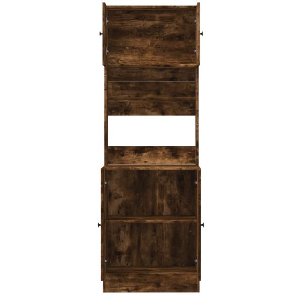 füstös tölgy színű szerelt fa konyhaszekrény 60 x 50 x 180 cm