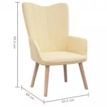 krémfehér bársony pihenőfotel