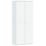 fehér szerelt fa magasszekrény 80 x 35 x 180 cm