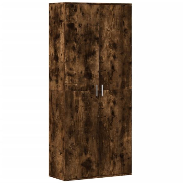 füstös tölgy színű szerelt fa magasszekrény 80 x 35 x 180 cm