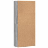 szürke sonoma színű szerelt fa magasszekrény 80 x 35 x 180 cm